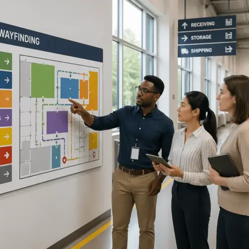 Color Coding for Wayfinding in Logistics Facilities: How to Make It Consistent