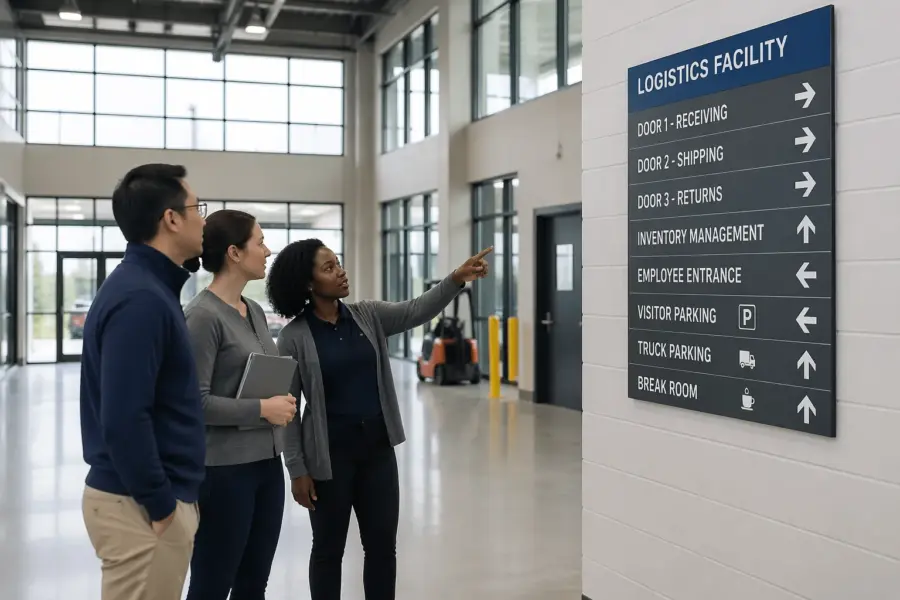 Visitor Wayfinding in Logistics Facilities: Help Guests Find the Right Door Fast