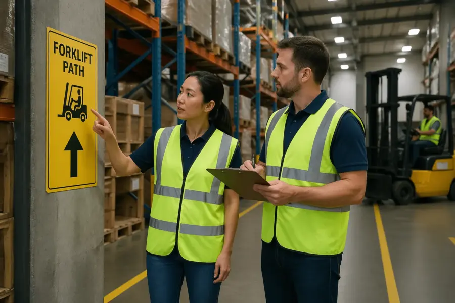 Wayfinding Signs for Forklift Traffic Routes: Make Movement Predictable