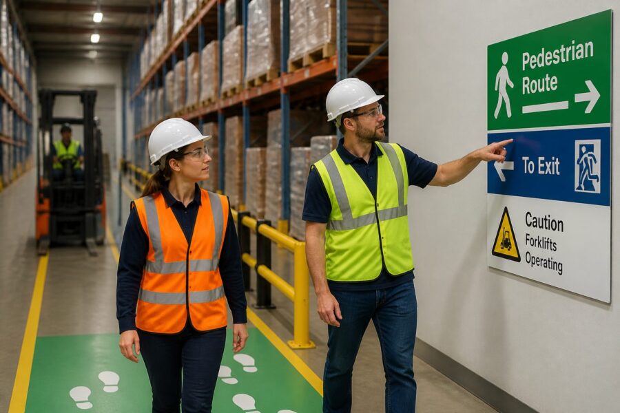 Pedestrian Wayfinding: Enhancing Safety in Warehouse Environments