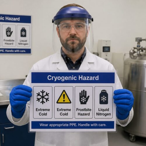 Cryogenic Hazard Pictograms: Symbols for Extreme Cold and Liquid Nitrogen