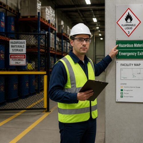 Wayfinding for Hazardous Material Zones: Combining Safety and Navigation Signs