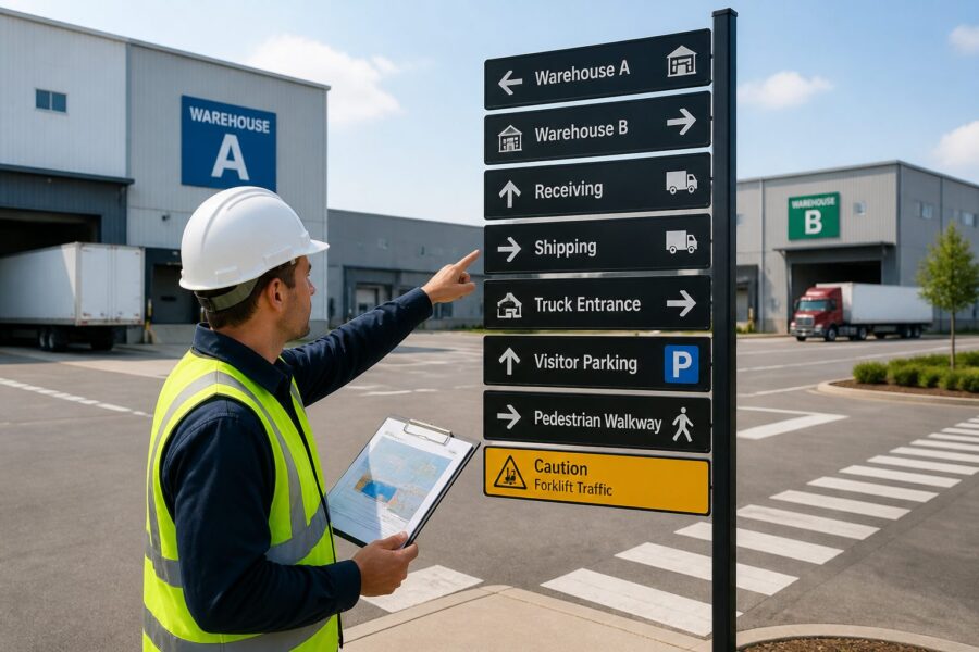 Outdoor Wayfinding for Logistics Parks: Signage for Large Multi-Building Sites