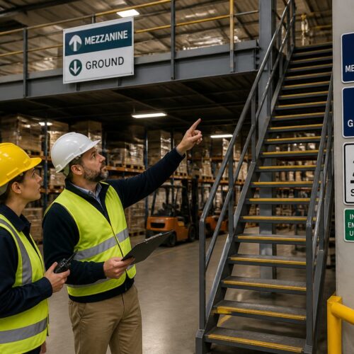 Wayfinding for Multi-Floor Warehouses: Vertical Navigation and Mezzanine Signage