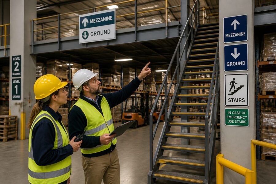 Wayfinding for Multi-Floor Warehouses: Vertical Navigation and Mezzanine Signage