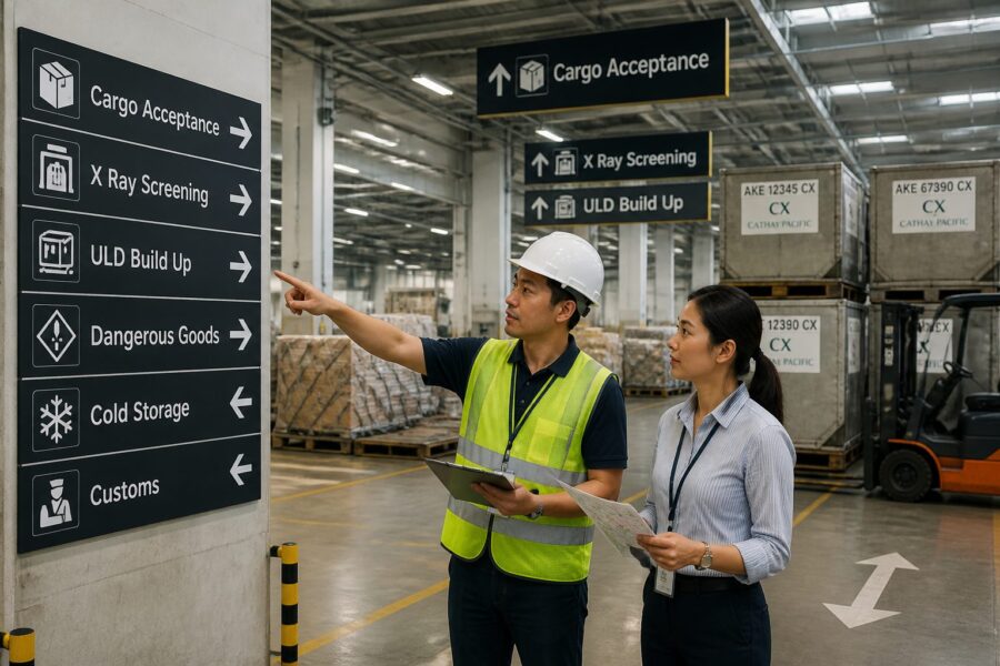 Airport Cargo Terminal Wayfinding: Navigating Air Freight Handling Zones Efficiently