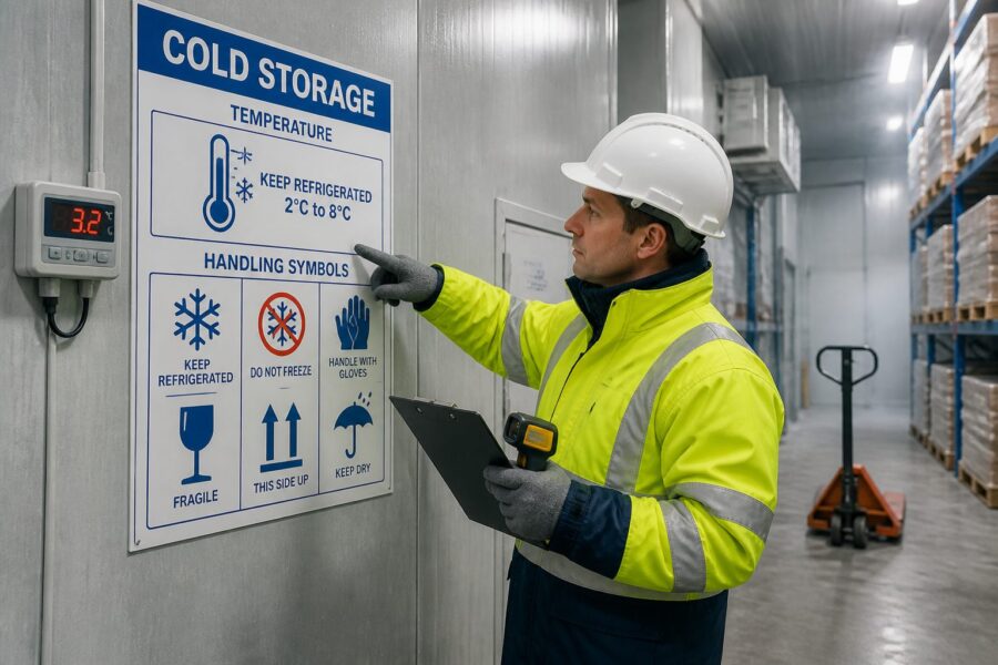 Cold Storage Pictograms: Visual Temperature and Handling Symbols for Refrigerated Environments