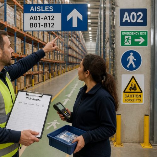 E-Commerce Fulfillment Center Wayfinding: Speed-Optimized Navigation for High-Throughput Pick Operations