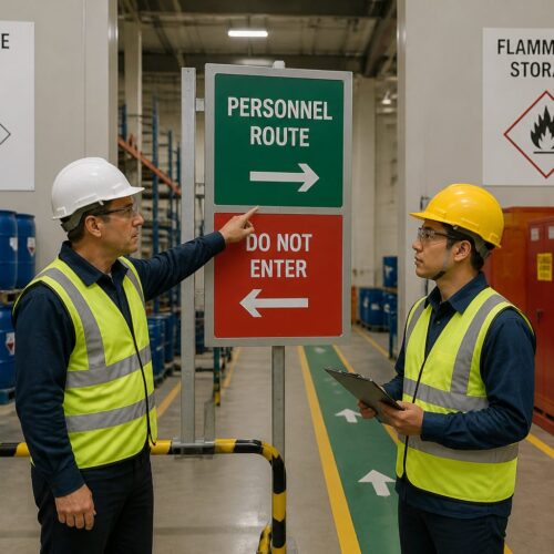 Hazardous Materials Storage Wayfinding: Routing Personnel Away From Incompatible Chemical Zones
