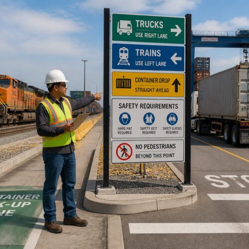 Intermodal Terminal Wayfinding: Directing Trucks, Trains and Containers Through Complex Transfer Points