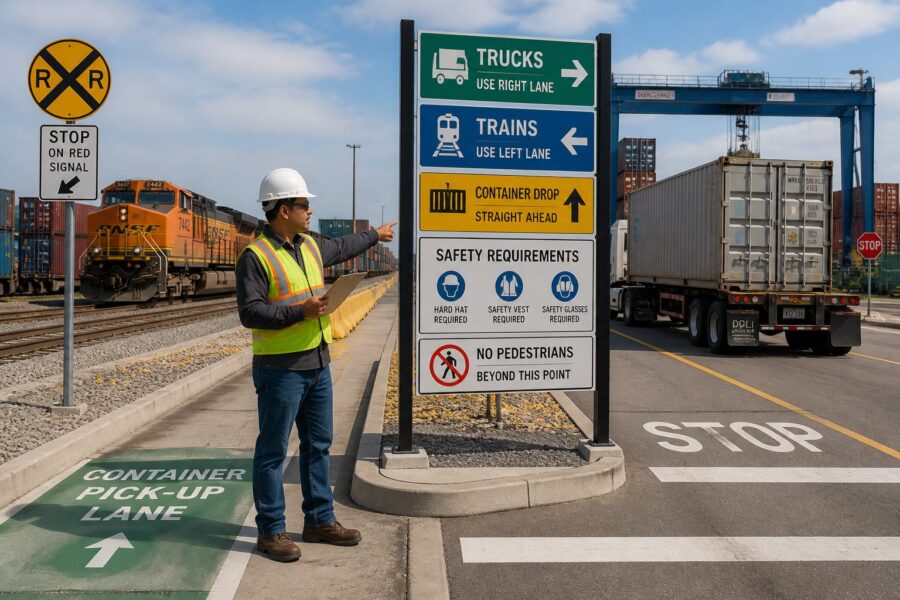Intermodal Terminal Wayfinding: Directing Trucks, Trains and Containers Through Complex Transfer Points