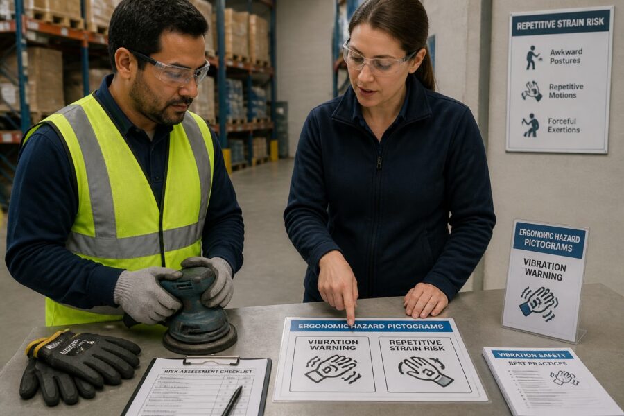 Vibration and Ergonomic Hazard Pictograms: Visual Warnings for Repetitive Strain Risks