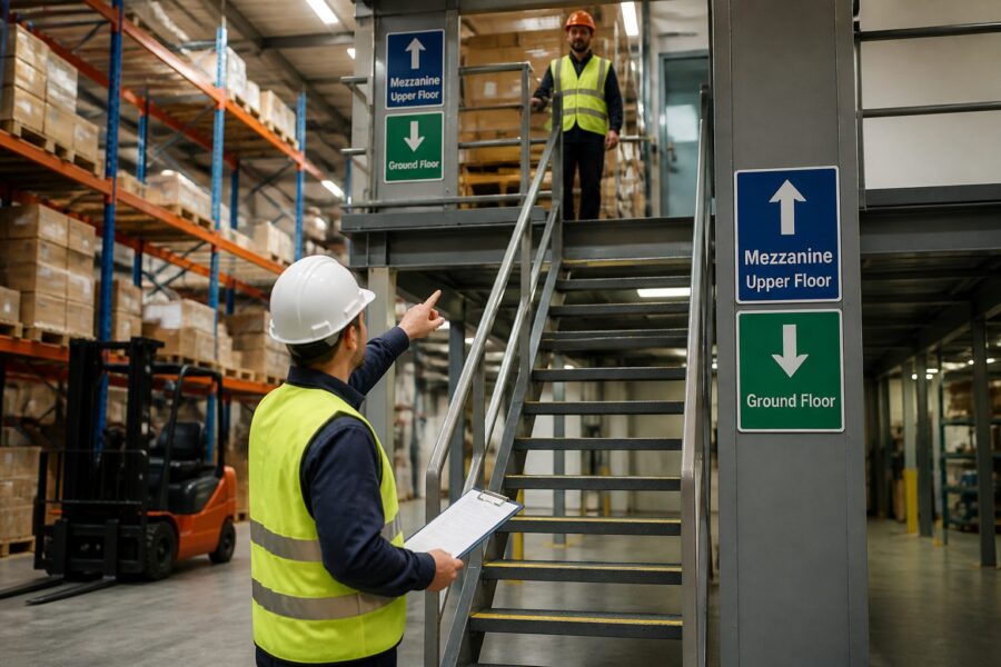 Multi-Story Warehouse Wayfinding: Vertical Navigation Signs for Mezzanines and Upper Floors